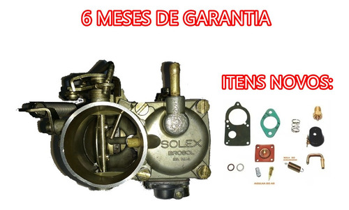 Imagem 2 de 4 de Carburador De Fusca 1500/1600 Gasolina Solex H-30 Pic