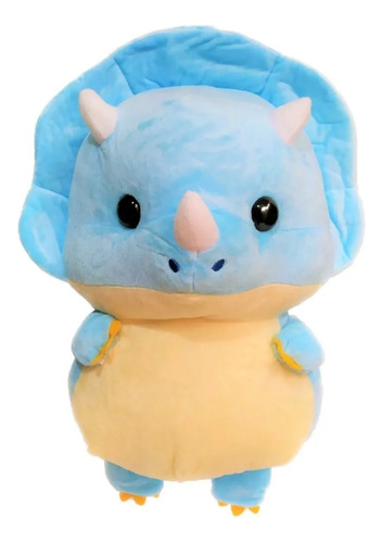 Peluche Mochila De Felpa 3d Triceratops Celeste Celeste