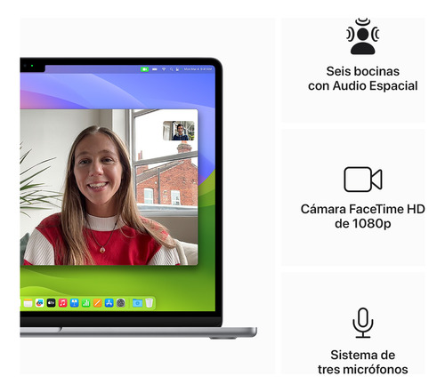 Macbook Air 15 Chip M3, 8 Núcleos, 256 Gb Ssd, Gris Espacial Gris Espacial