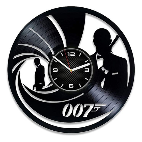 Kovides James Bond - Reloj De Pared Con Grabador De Vinilo .