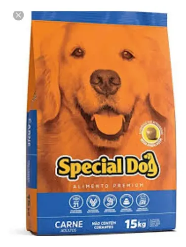 Alimento Special Dog Premium para cão adulto de raça todos os tamanhos sabor carne de 15 kg
