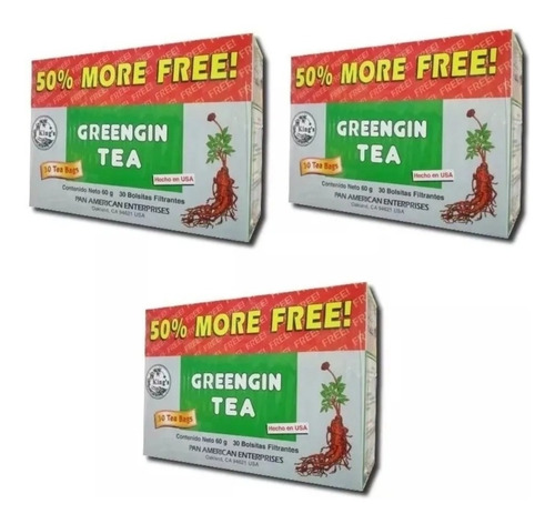 Imagen 1 de 1 de Laxante Greengin Tea (pack 3 Cajas )