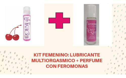 Kit: 1 Perfume Con Feromonas Sensual Aroma + 1 Lub Multio