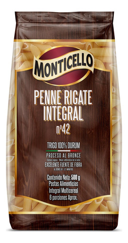 Penne Rigate Integral Monticello - g