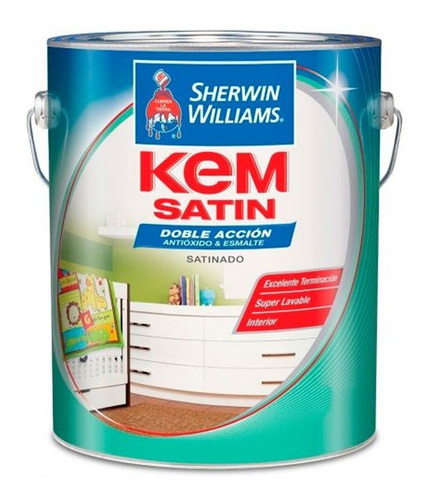 Kem Satin 4lts Pintura Esmalte Sintetico + Antioxido Sherwin