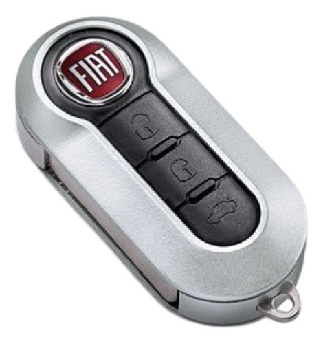 Carcasa Llave Fiat 3 Botones Plata