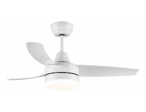 Ventilador De Techo Laftdren 3 Aspas Blanco Con Luz 421a