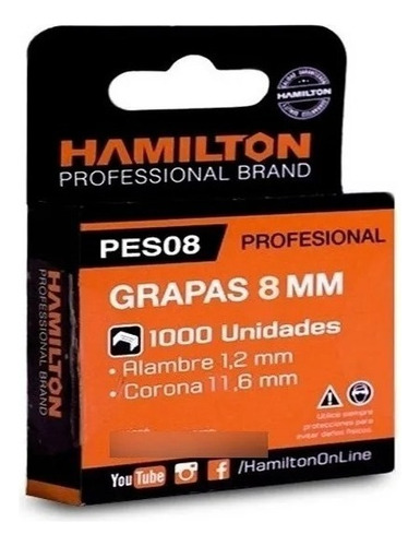 Grapas Corona 11,3mm Para Engrapadora Hamilton 8mm