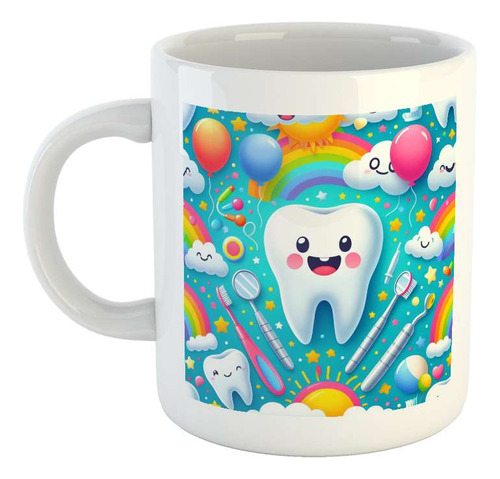 Taza Ceramica Odontologia Infantil Consultorio Muela