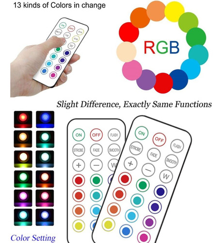Color Changing Rgb Led Light Remote Control Led Puck Light