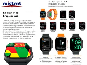 Smartwatch Mistral Doble Malla Gps Asistido Brujula Funda Hd
