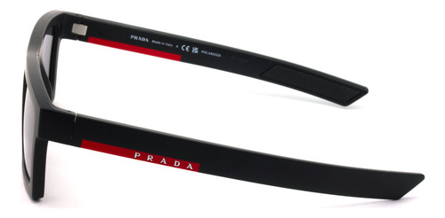 Óculos Prada Linea Rossa Sps02z-u Preto Cinza Polarizado 1bo Preto