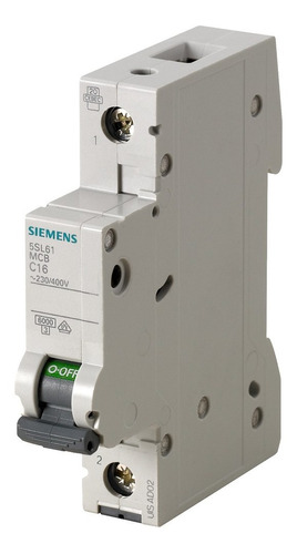 Interruptor Termomagnético Para Riel Din 1 Polo 20 A Siemens