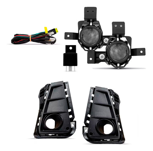Kit Farol De Milha Botão Original Hb20 3 Partes 2016 A 2019