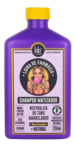Shampoo Matizador Loira De Farmacia 250 Ml Lola Cosmetics
