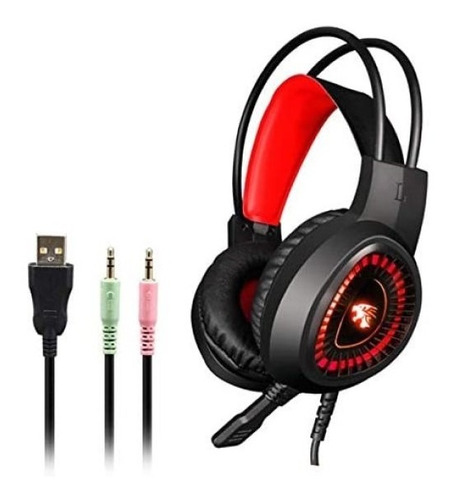 Imagen 1 de 9 de Auricular Gamer Headset Red L33.5 + Interfaz Usb 3.5 Rot 7.1