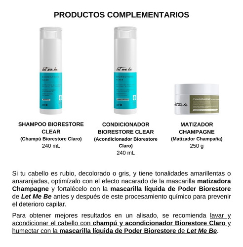 Post-alisado Reestructurante Let Me Be Biorestore Power Mask