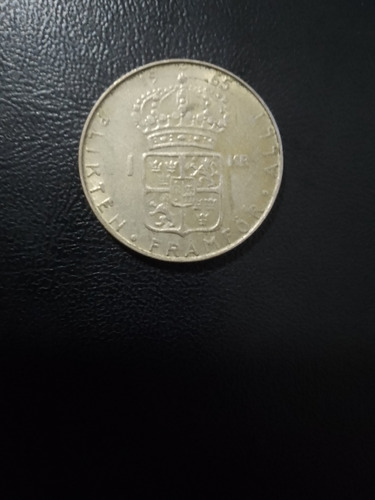 Moneda 1 Kr Corona Suecia 1965 Gustaf Vi Adolf Km 826