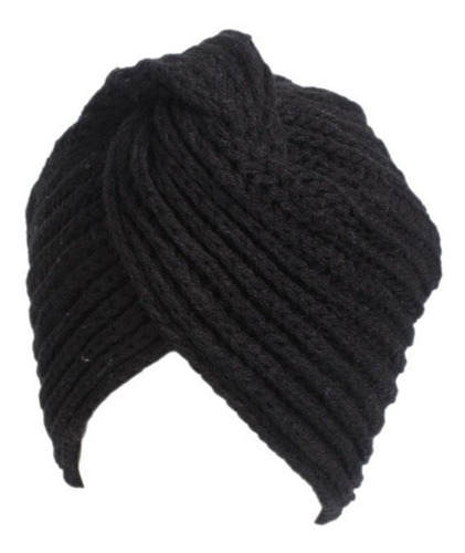 Gorro Tejido Turbante Beanie Negro