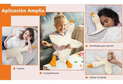 A Peluche De Ganso Grande, Peluche Súper Suave, Blanco, 60