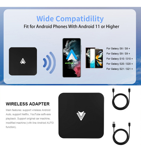 Módulo Inteligente De Carga Usb Android Auto Car Ai Box Para