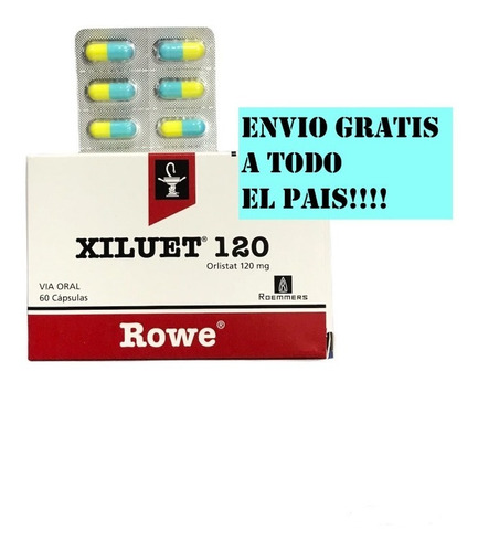 Imagen 2 de 4 de Xiluet 120 Mg X 60 Caps.-quemador De Grasas (orlistat 120mg)