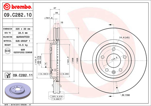 Par De Discos Ventilado Delan Ford Explorer 2011-2016 3.5l