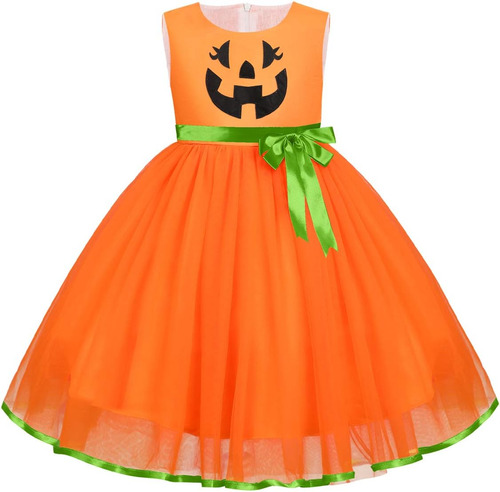 Niñas Pequeñas 1er Halloween Vestir Calabaza Boo Fantasma Pr