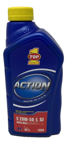 Aceite Motocicleta Top1 20w50 Action Semisintetico, 4 Lt