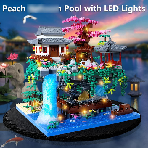 Kit De Mini Edificio Bonsái De Cerezo Con Luz Led