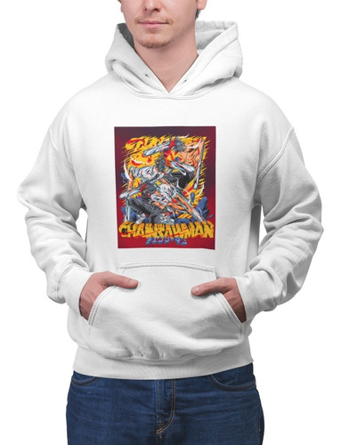 Poleron Unisex Chainsaw Man Manga Benji Anime Ilustrado Estampado Algodon