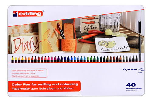 Set Marcador Para Colorear Colores Surtidos Edding 1300 X 40