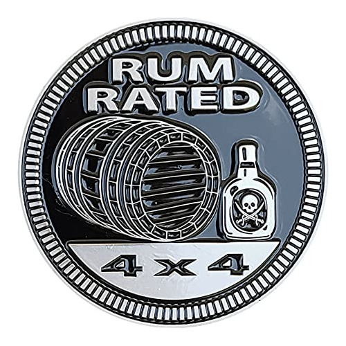 Emblema De Metal  Rum Rated  Diseñado Específicamente...