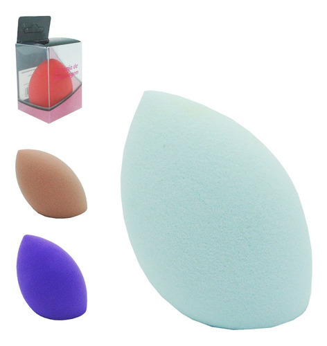 Kit 3 Esponjas De Maquiagem Para Rosto Base, Corretivo E Pó Cor Cores Sortidas