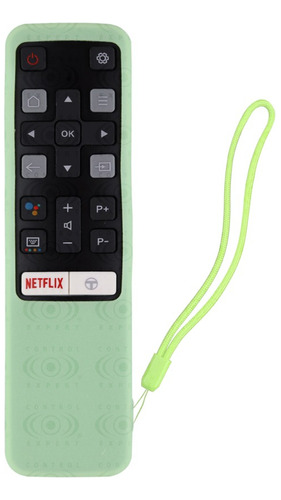 Funda Para Control Tcl Case  Silicon Smart Tv Protector Color Verde