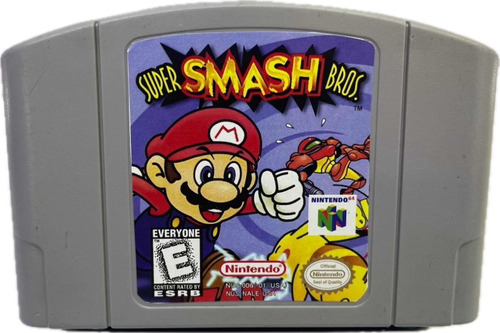 Super Smash Bros 64 | Nintendo 64 Original Portada Custom (Reacondicionado)
