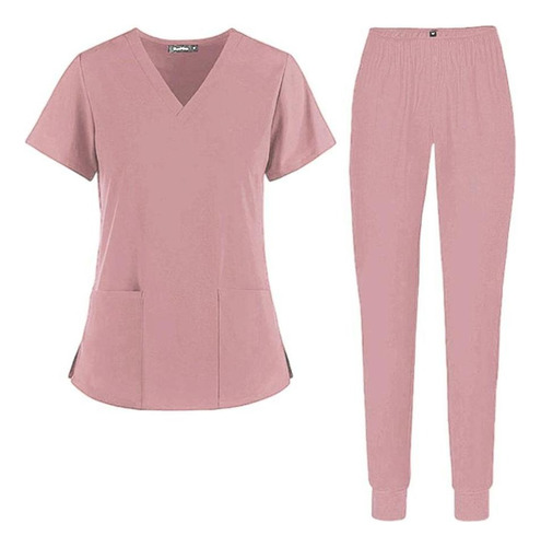 Scrub Top Scrubs Uniforme De Aseo Para Mascotas Work M Pink