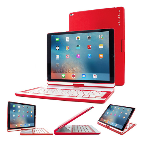 Estuche Para iPad Pro 12.9 Teclado Rojo