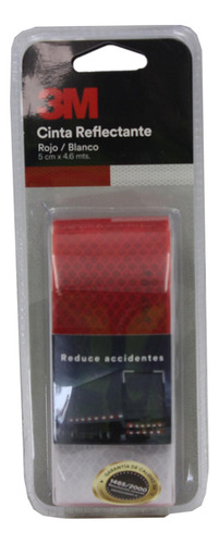 Cinta Reflectante Rojo/blanco X 4.6 Mts Marca 3m