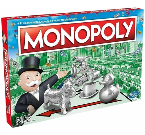 Monopoly Juego De Mesa Clásico Piezas Metálicas Hasbro