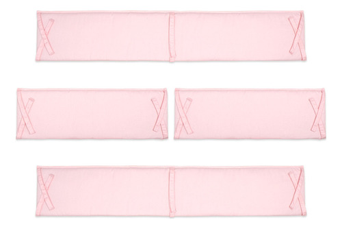 Set 4pcs Protector Cuna Bebé Algodón 130x24/ 70x24cm