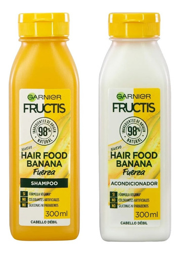 Shampoo + Acodicionador Garnier Fructis Hair Food Banana