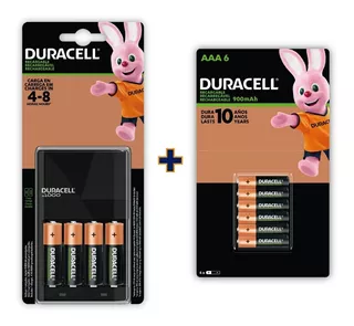 Cargador Duracell + 4 Pilas Aa 2500 Mah + 6 Pilas Aaa 900mah