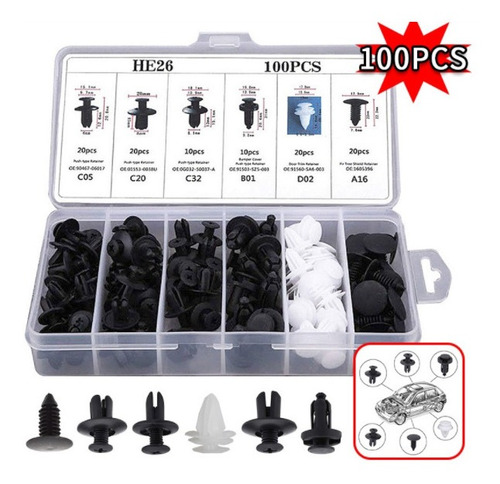 Kit Presilhas Grampos Carro Veículo + 4 Espátulas Extratoras
