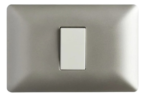 Interruptor Corta Corriente Luz Pared Simple Gris Champagne