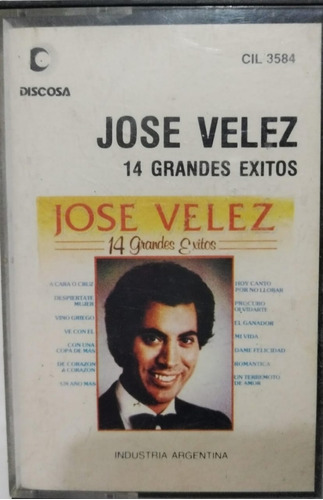 José Vélez 14 Grandes Exitos Cassette La Cueva Musical