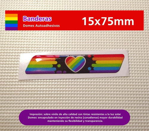Calcos Stickers Resinados Lgbt Diversidad Arcoiris - Dome