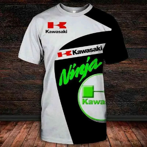 K Camiseta De Manga Corta Con Estampado 3d Kawasaki