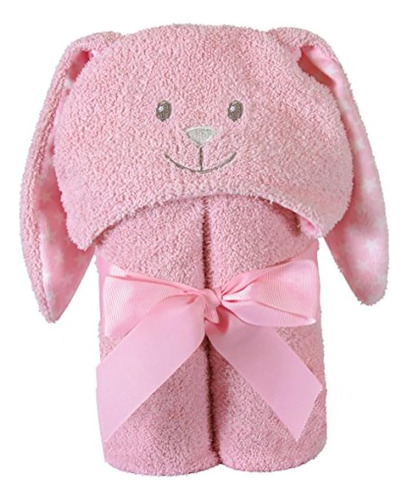 Toalla De Baño Con Capucha Stephan Baby Terry, Pink Bunnie, 