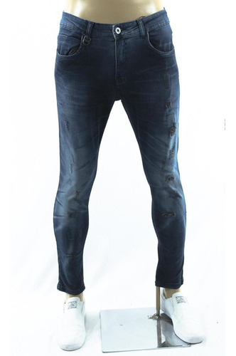 Calça Jeans Rock&soda Destroyed Escuro - Masculino Ref:39195